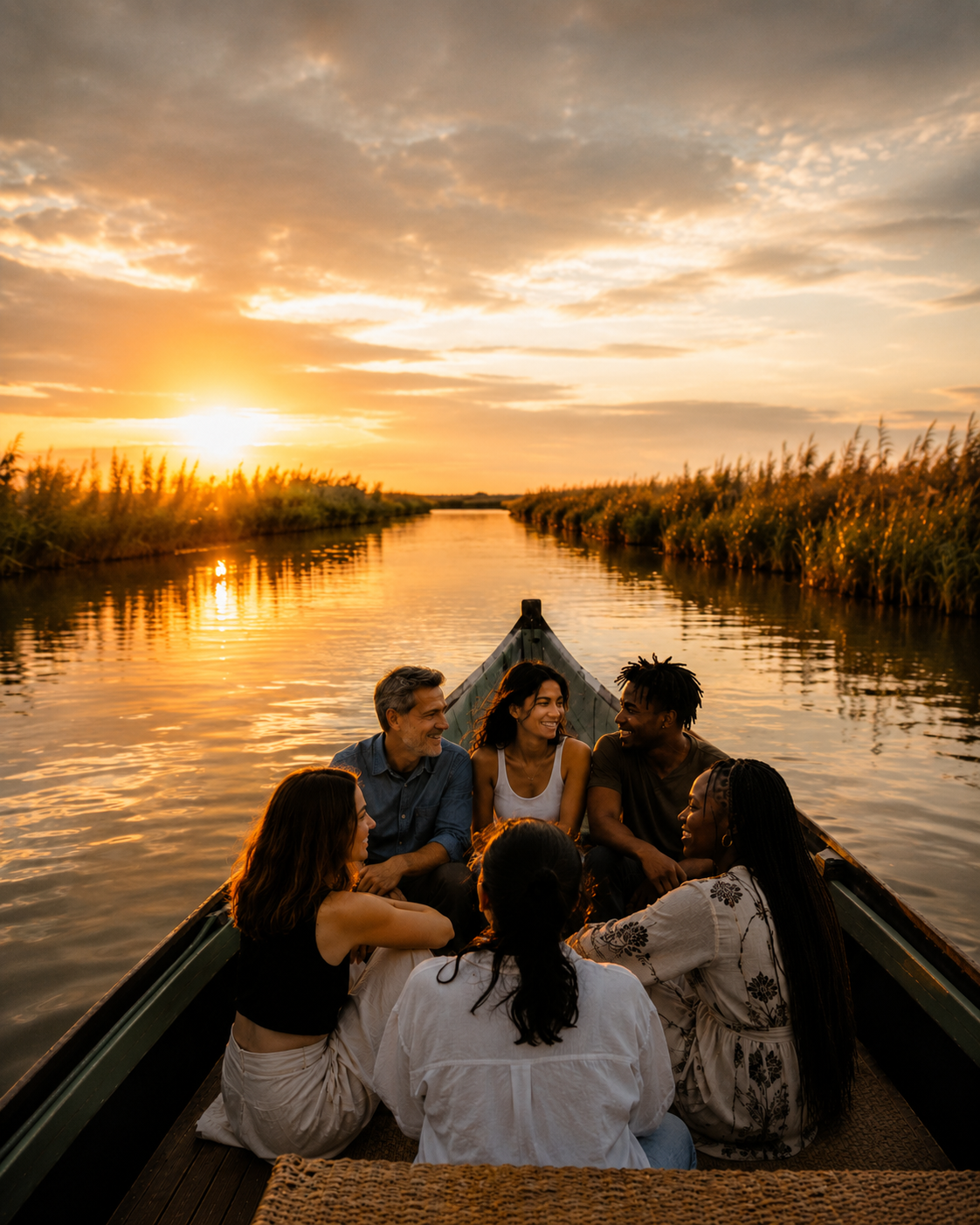 Sunset boat ride on the Albufera