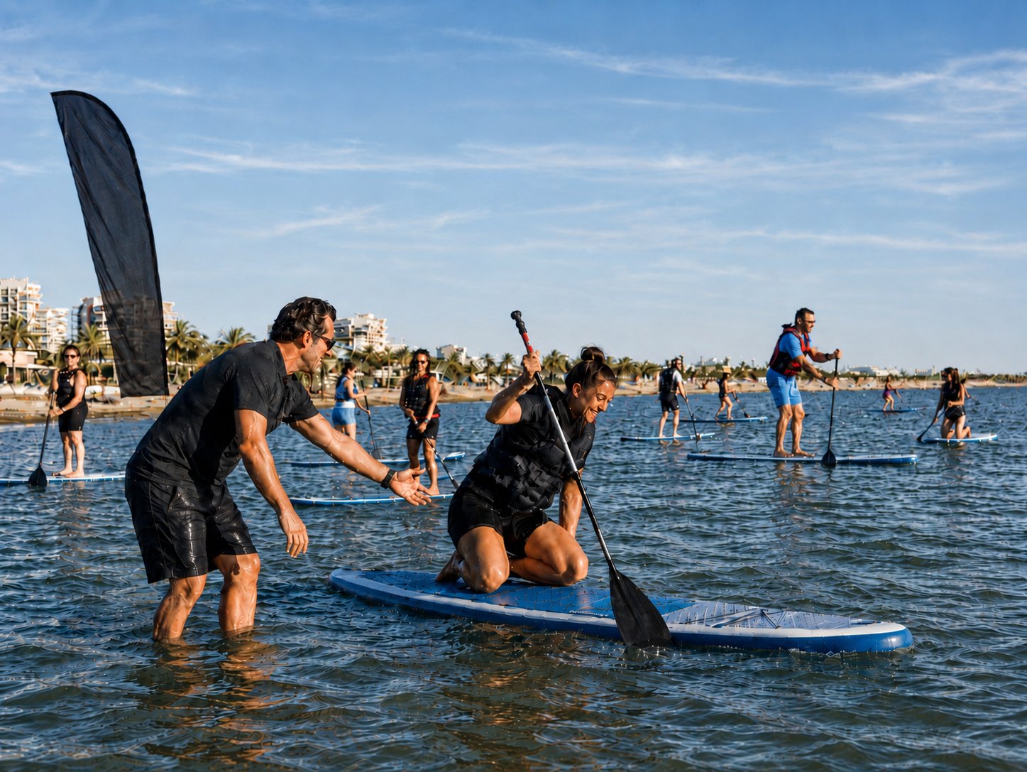 Paddleboarding on the Mediterranean