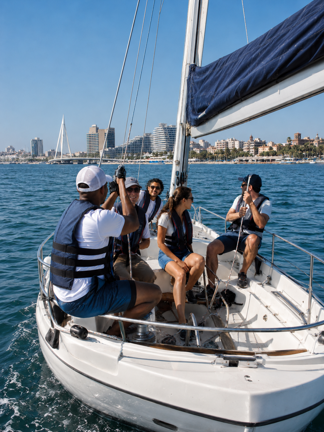 Sailboat trip along the coast