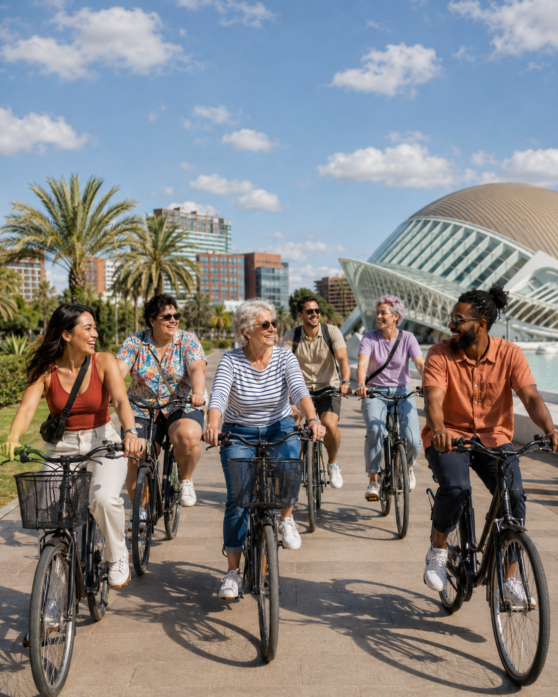 Bike ride through City of Arts and Sciences
